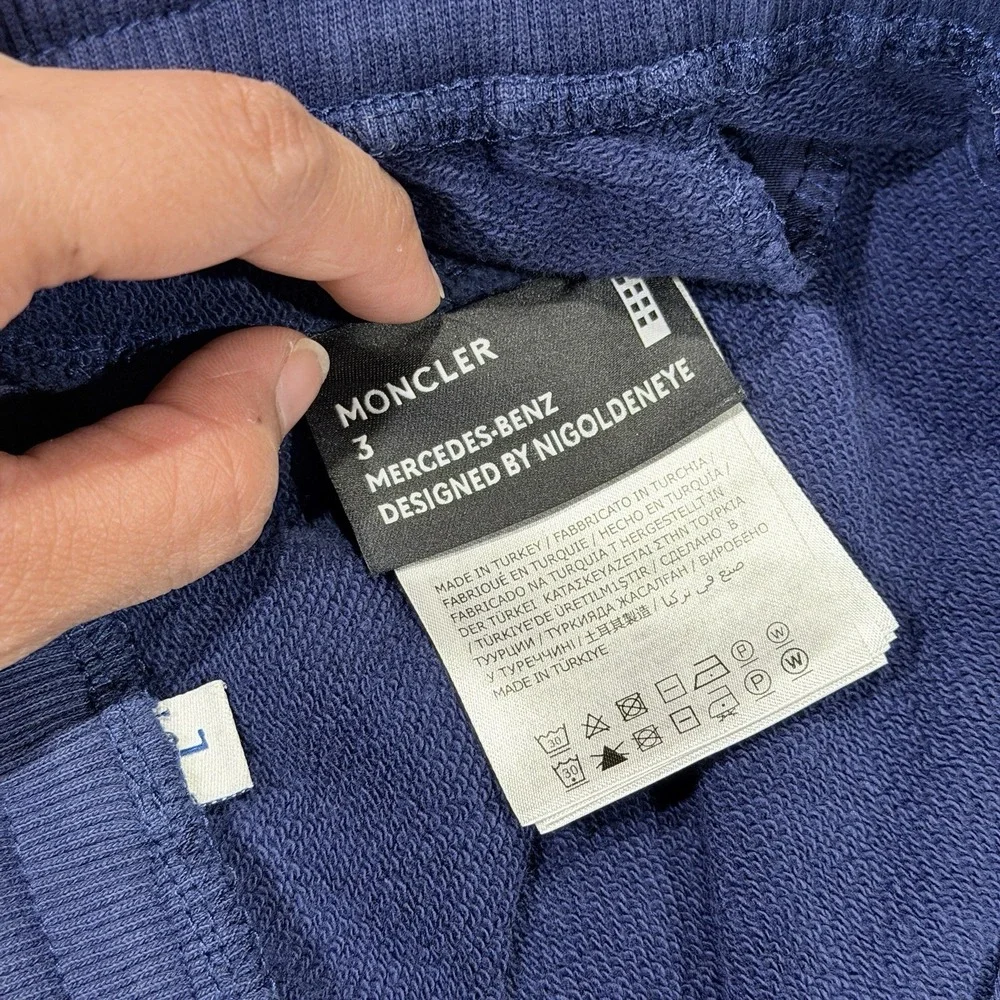 Moncler x Collaboration Mercedes-Benz NIGO Blue Sweat Shorts Size 3/ Large Men's